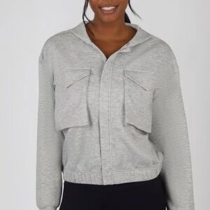 NWT Yogalicious Gray Zip-Up Hoodie